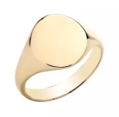 9ct Yellow Gold On Silver Mens Signet Ring Size M N O P Q R S T U V W X Y Z • £27.95
