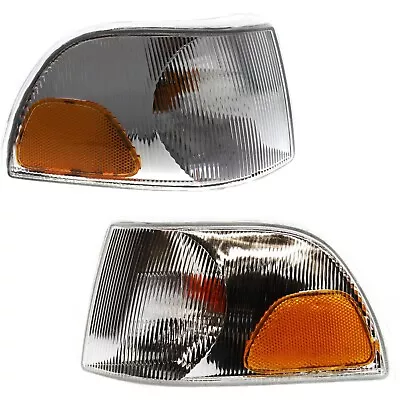 Side Marker Corner Parking Turn Signal Light Lamp Pair Set For Volvo C70 S70 V70 • $35.79