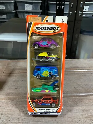 MATCHBOX 5 GIFT PACK WINGS 'n WATER VW BUS BEETLE JET SKI DUNE BUGGY • $9