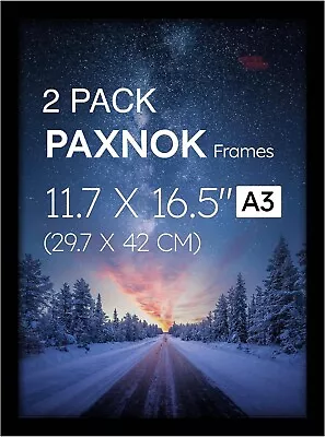 2 Pack PAXNOK A3 Frame Black Display 11.7 X 16.5 Inch Posters And Pictures • $37.43