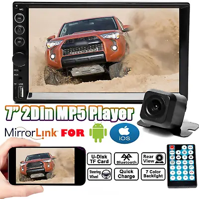 Mirror Link For GPS Double 2Din Car Stereo With Backup Camera Bluetooth Radio 7  • $63.09