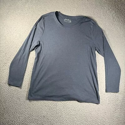 Eddie Bauer T Shirt Womens Plus 2x Blue Long Sleeve Classic Casual Ladies • £17.30