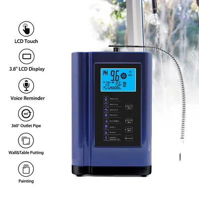 £267.41 • Buy Alkaline Water Ionizer Purifier Machine PH3.5-10.5 Touch Control LCD Washer Home