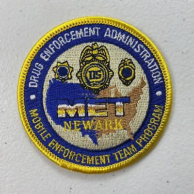 DEA Drug Enforcement Administration MET Newark Mobile Enforcement Team Patch 3” • $16.31