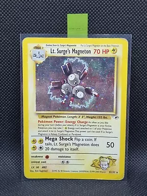 Pokemon Card - Lt. Surge's Magneton Holo 8/132 - Gym Heroes Set - Heavy Play • $15