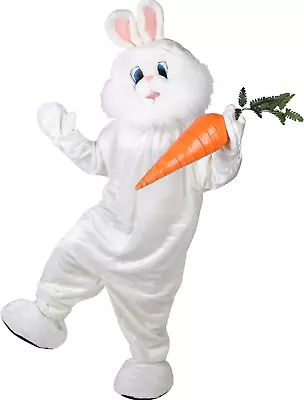 Plush Bunny Rabbit Mascot Costume White One Size Halloween/Party • $151.97