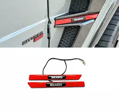 W463A Brabus Style Red LED Fender Cover Set G Class Mercedes G63 G500 2 Pcs. • $788