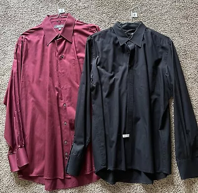 Lot Of (2) Kenneth Cole XL Shirts For Men Long Sleeve. • $7.50