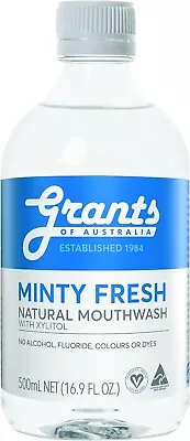 Grants Xylitol Natural Mouthwash 500mL FREE SHIPPING BEST PRICE Au • $15.79