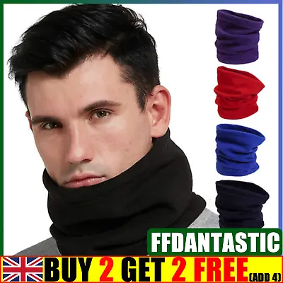 £1.69 • Buy Neck Warmer Fleece Black Cycling Winter Adults Snood Mask Scarf Tube Face Unisex