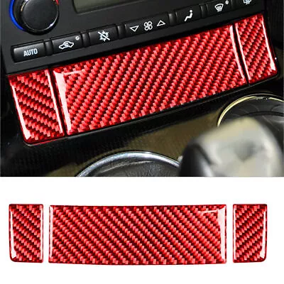 For Chevrolet Corvette C6 05-07 Red Carbon Fiber Central Storage Box Cover Trim • $16.29