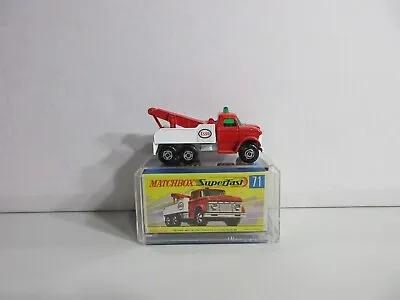 Matchbox Superfast Heavy Wreck Truck 71 Excellent Boxed Red White Red Hook • $69.19