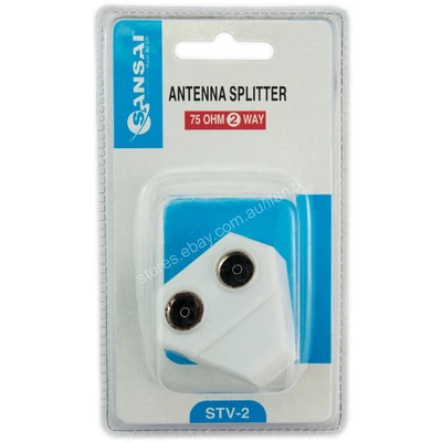 $4.90 • Buy SANSAI 2 Way TV Antenna Splitters STV-2