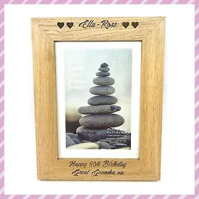 £13.95 • Buy Personalised Engraved Photo Frame | Any Text | Wedding, Anniversary, Baby Gift