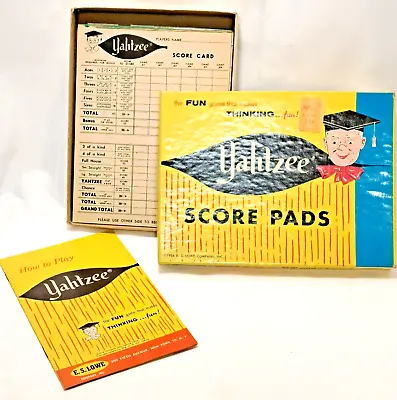 1961 Yahtzee Score Card Sheets - E.S. Lowe - Original Box • $7.99