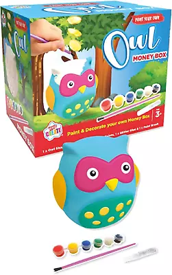 Kids Create Paint Your Own Owl Money Box Piggy Bank 3+ • £4.99