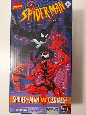 Marvel Legends Spider-Man Symbiote Vs Carnage VHS Packaging 2 Pack Figures New • $74.99