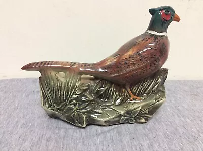 Vintage 1959 McCoy Pottery Pheasant Planter Vase Vibrant Colors • $94.99