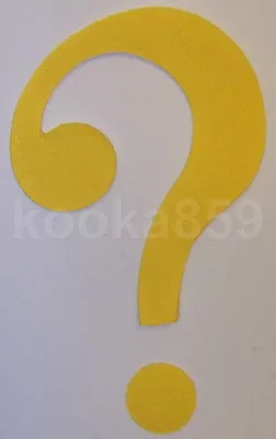 25 RIDDLER COSTUME 2  QUESTION MARK SYMBOL Iron On Decals Arkham Asylum Cosplay • $19.95