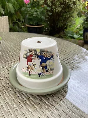 Flower Pot Ashtray - Incense Terracotta Pot 15cm Football Theme Decals Medium • £14.99