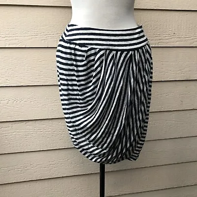 Anthropologie Lil Geometry In Motion Skirt Short Stripe Casual Mini Tulip 2 • $15.99