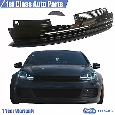 Badgeless Sport Style Grille Black For 10-14 VW Mk6 Golf/GTI/Jetta Sportwagen • $42.49