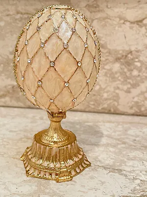 Faberge Eggs Imperial Royal Faberge Egg JewelryBox Handmade 333AustrianCrystal • $199
