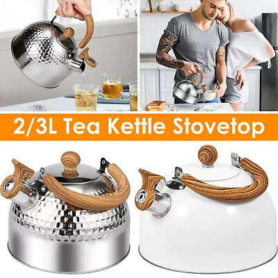 3/2L Tea Kettle With Anti-scald Handle Rustproof Whistling Tea Kettle Food WaSxH • $26.09