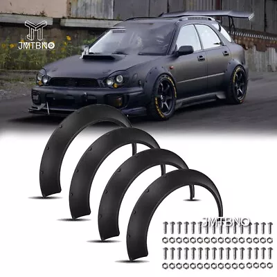 4JDM Car Fender Flares Wide Body Kit Wheel Arches Protector Cover For Subaru WRX • $114.09