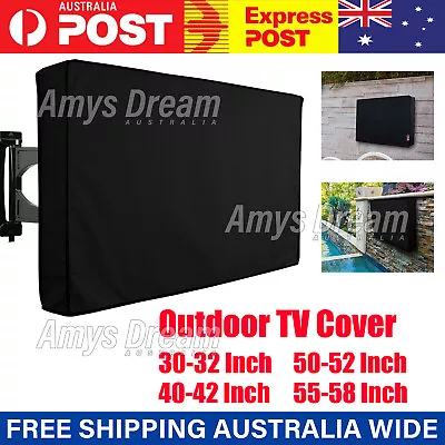 30-58 Inch Dustproof Waterproof TV Cover Outdoor Flat Television Protector MEL • $17.92