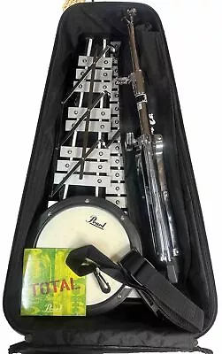 Pearl Xylophone 32 Note Roller Carrying Bag  Adjustable Stand Practice Pad CD • $124.99