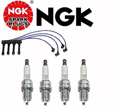 $63.83 • Buy For Honda CRV Integra NGK Japan Blue Spark Plug Wire Set W/ Plugs