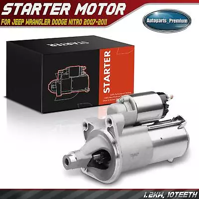 Starter Motor For Jeep Wrangler Dodge Nitro 2007-2011 3.8L 4.0L 1.2KW 12V CW 10T • $71.99