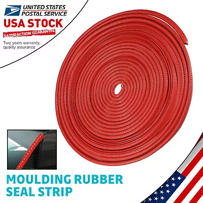 20Feet Car Door Edge Moulding Trim Lock Guard Rubber Seal Protector Strip RED • $9.98