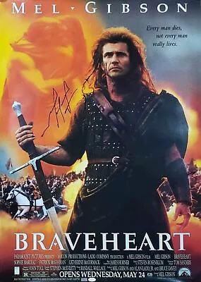 Mel Gibson Signed 27x39 Braveheart Movie Poster JSA Hologram • $799.99