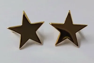 Genuine Military Issue 5 Point Gilt Rank Stars Double Prong Fitment X2 GIM31 • £5.99