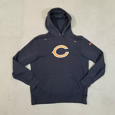 Chicago Bears Hoodie Mens Large Blue Orange Pullover Football Nike Sweatshirt • $24.80
