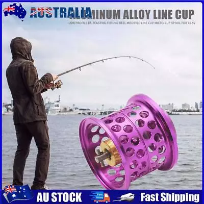 AU Low Profile Casting Fishing Reel Modified Line Cup For DAIWA Steez (Purple) • $21