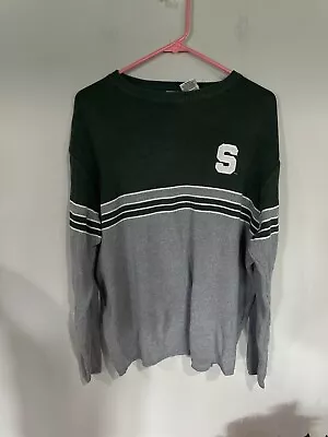 Michigan State Sweater Size Medium Men’s Sweatshirt Gray Spartans MSU • $8.99