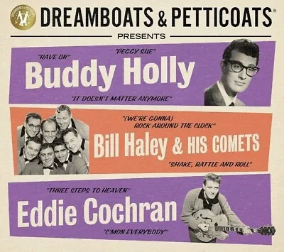 Dreamboats And Petticoats  Buddy Holly Bill Haley Eddie Cochran NEW SEALED 3xCD • £5.75