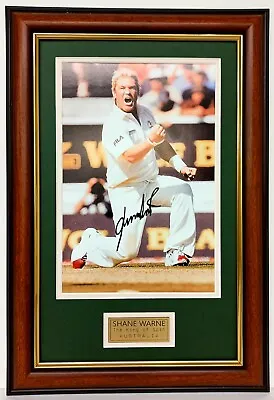 $69.99 • Buy Shane Warne Cricket The King Of Spin Signed Framed Photo Print Memorabilia