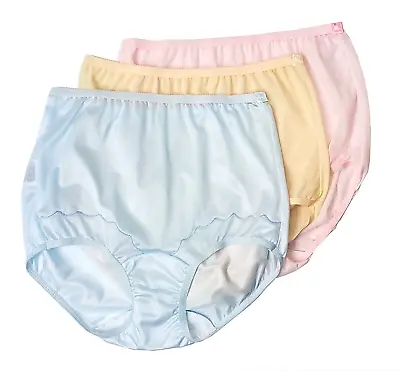 Dixie Belle Panty Women's Underwear Nylon Brief Full Coverage No Ride 3 Pack • $24.29