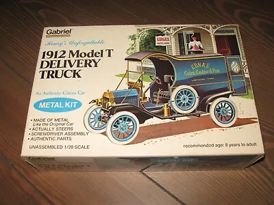 MINT Gabriel 1912  MODEL T Delivery Truck METAL MODEL Kit **100% COMPLETE** • $79.99