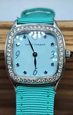 David Yurman Thoroughbred Tiffany Blue Diamond Watch • $629.98