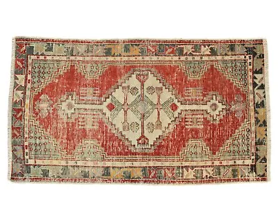 Vintage Turkish Boho Bohemien Moroccan Tribal Southwestern Runner 3x5 Rug Carpet • £179.52
