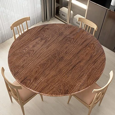 $22.87 • Buy LUSHVIDA Round Waterproof Table Cover Elastic Tablecloth Vinyl Fitted Table Cove