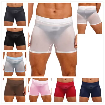 Men Quick Dry Compression Base Layer Shorts Sport Workout Gym See Through Shorts • $8.09