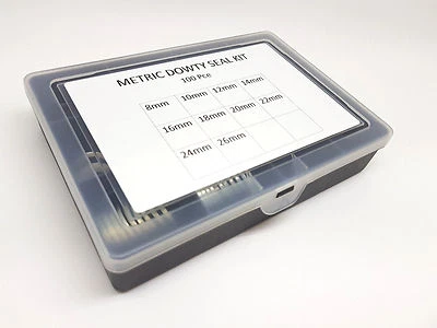 100 Pce METRIC DOWTY BONDED SEAL/WASHER KIT SELF CENTERING  M6 To M24 HYDRAULIC  • £23.95