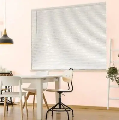 White Cordless Room Darkening 1 Vinyl Mini Blind For Window Or Door-24 W X 72 L • $22.99