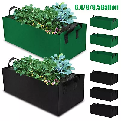 1-3Pack Plant Grow Bags Fabric Pot Nursery Soil Bag W/Handles Thickened Nonwoven • $9.95